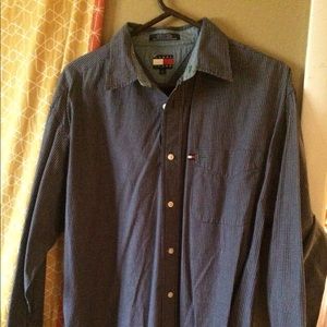 Tommy jeans men’s plaid dress shirt
